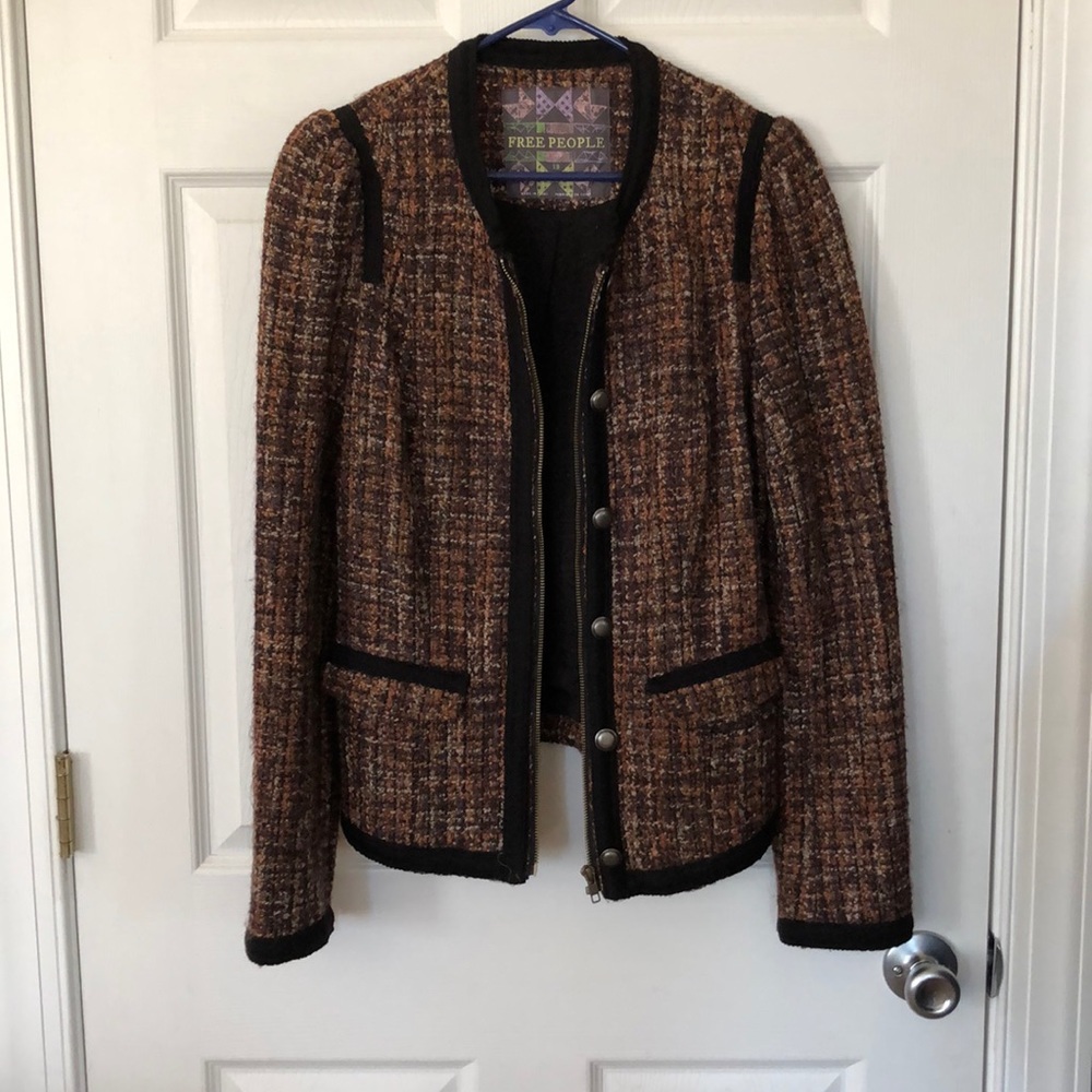Free people stitched blazer with bell sleeves